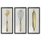 Stupell Industries Traditional Kitchen Utensils 3pc Floater Framed Canvas Wall Art Set Design by Nan